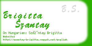 brigitta szantay business card